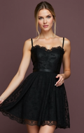 Sophisticated Black Evening Dress and Prom Gown with a Sparkling Waistline for Extra Shine black New Satin split