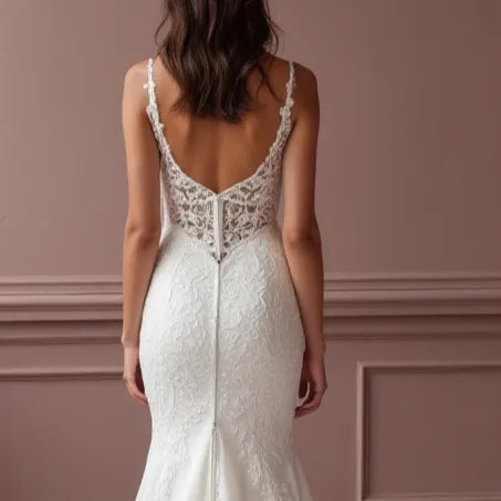 Sexy Mermaid Wedding Dress with a Sleek and Chic Design for Trendy Brides backless mesh New