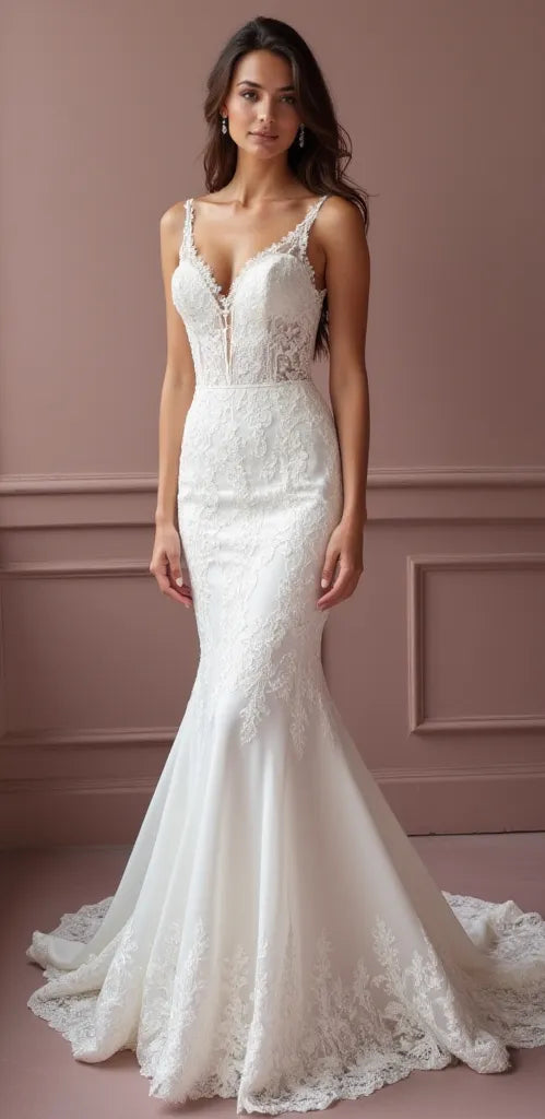 Sexy Mermaid Wedding Dress with a Sleek and Chic Design for Trendy Brides backless mesh New