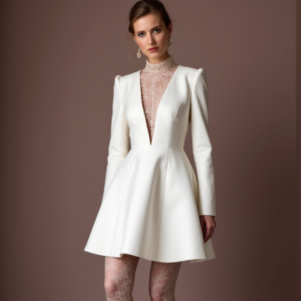 Romantic Short Wedding Dress and Mini Dress with Ruffled Layers for a Soft Look backless mesh New Satin Short Wedding Dress silk