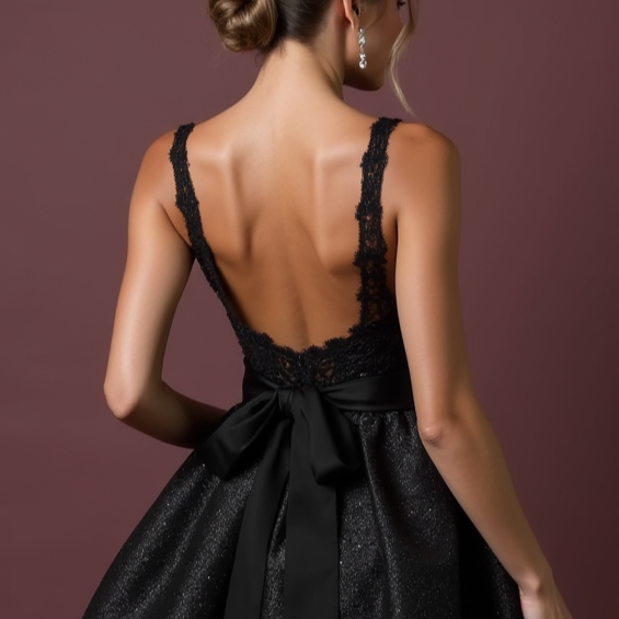 Stunning Evening Dress and Prom Dress with Tiered Layers for a Dramatic Effect black embroidery New Satin split
