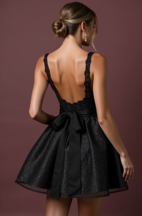 Stunning Evening Dress and Prom Dress with Tiered Layers for a Dramatic Effect black embroidery New Satin split