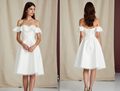 Stylish Short Wedding Dress and Mini Dress with a Corset Bodice for a Feminine Touch New Satin Short Wedding Dress silk