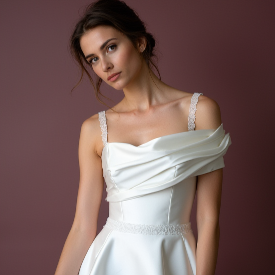 Trendy Short Wedding Dress and Mini Dress with a Floral Embroidered Bodice embroidery New Satin Short Wedding Dress silk