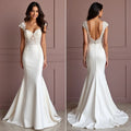 Mermaid Wedding Dress for a Timeless and Elegant Bridal Look backless embroidery New Satin