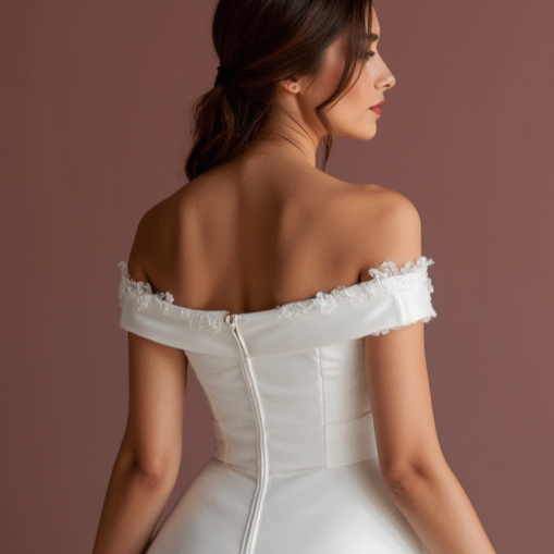 Playful Short Wedding Dress and Mini Dress with a Bow Waist for a Cute Look New Satin Short Wedding Dress silk