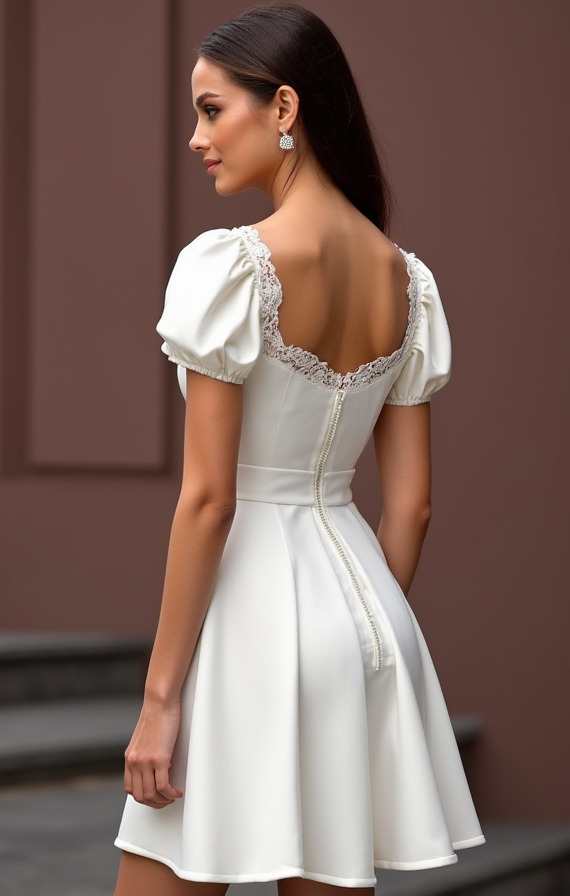 Modern Short Wedding Dress and Mini Dress with Asymmetrical Hemline embroidery New Satin Short Wedding Dress silk
