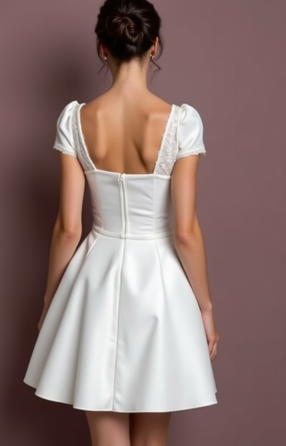 Flirty Short Wedding Dress and Mini Dress with Spaghetti Straps for a Delicate Look embroidery New Satin Short Wedding Dress silk