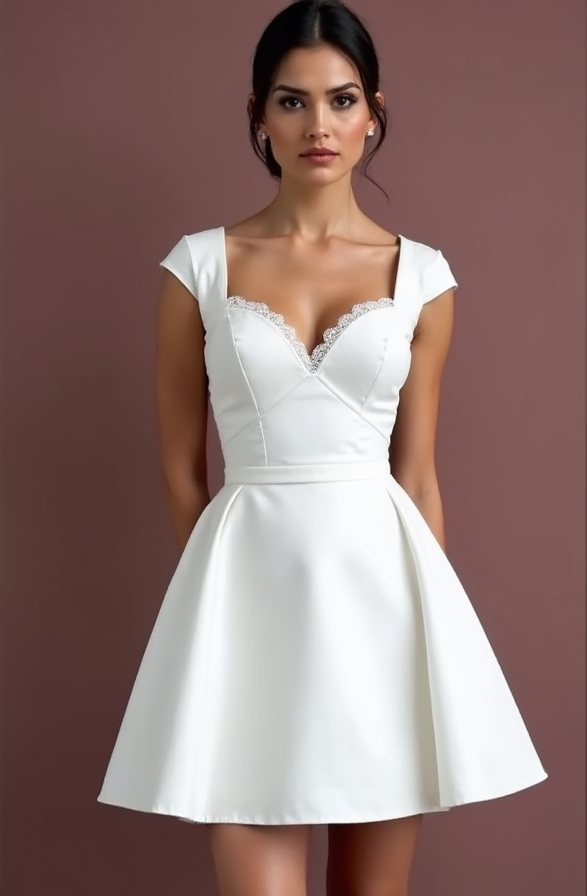 Bohemian Short Wedding Dress and Mini Dress with Floral Lace for a Soft, Romantic Look embroidery New Satin Short Wedding Dress silk