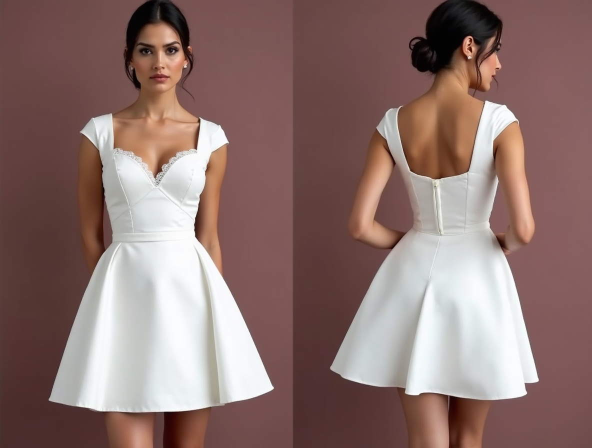 Bohemian Short Wedding Dress and Mini Dress with Floral Lace for a Soft, Romantic Look embroidery New Satin Short Wedding Dress silk