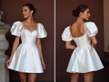 Casual Short Wedding Dress and Mini Dress for a Simple Yet Elegant Bridal Look embroidery New Satin Short Wedding Dress silk