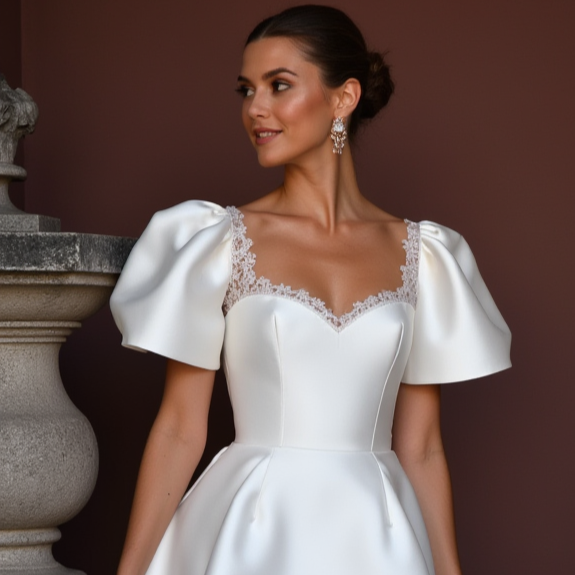 Casual Short Wedding Dress and Mini Dress for a Simple Yet Elegant Bridal Look embroidery New Satin Short Wedding Dress silk