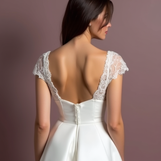 Short Wedding Dress and Mini Dress with a Fit-and-Flare Silhouette for a Feminine Look embroidery New Satin Short Wedding Dress silk