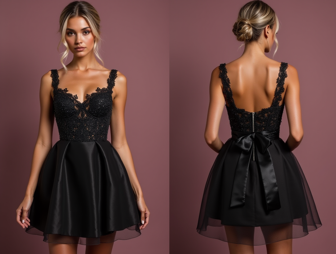 Sexy Black Evening Dress & Prom Gown with High Slit and Off-Shoulder Design black embroidery New Satin