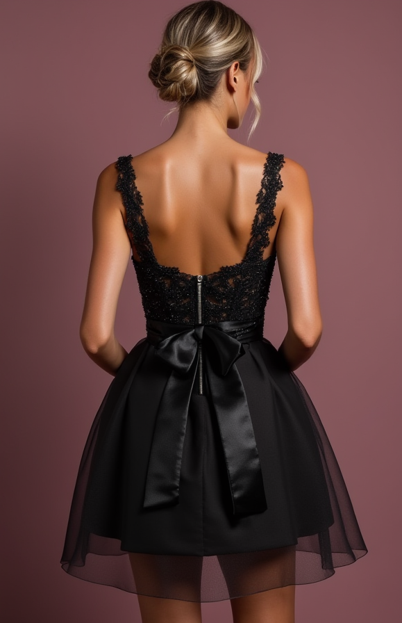 Sexy Black Evening Dress & Prom Gown with High Slit and Off-Shoulder Design black embroidery New Satin