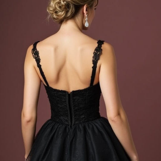 Stunning Black Evening Dress & Prom Dress with Mermaid Fit for a Red Carpet Look black embroidery New Satin