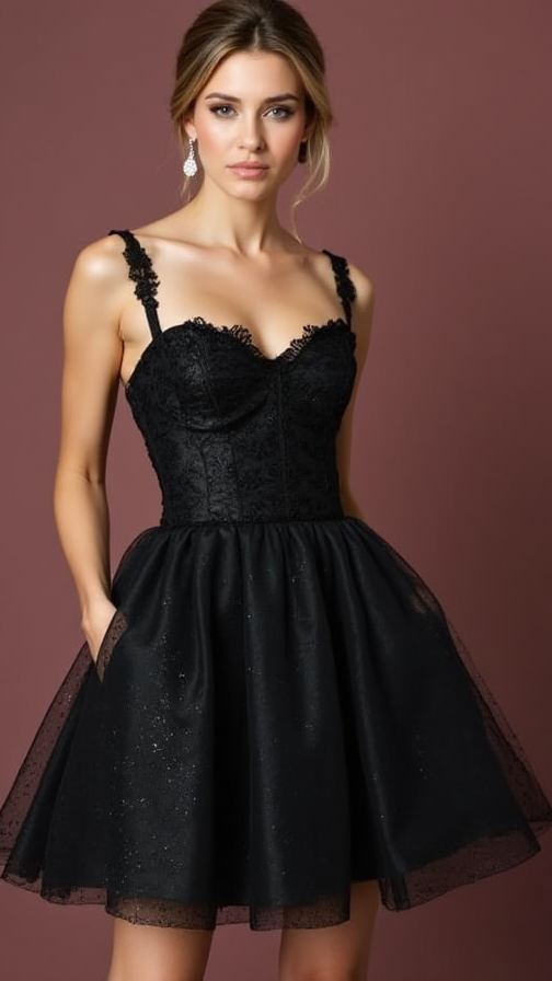 Stunning Black Evening Dress & Prom Dress with Mermaid Fit for a Red Carpet Look black embroidery New Satin