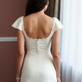Sexy Short Wedding Dress and Mini Dress with a Plunging Neckline for a Bold Look embroidery mesh New Satin Short Wedding Dress silk