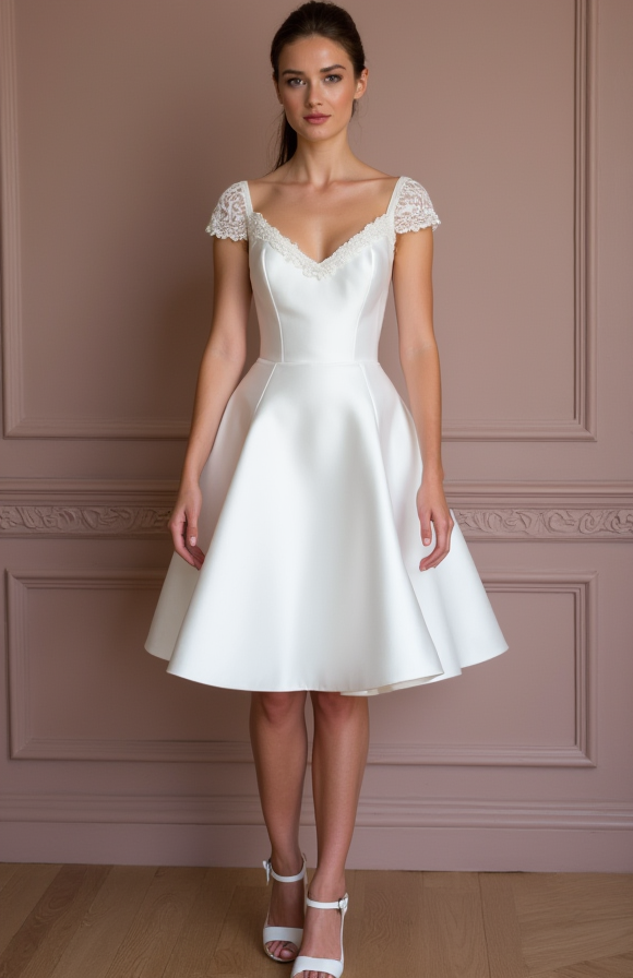 Glamorous Mini Short Wedding Dress with Crystal Beading for a Luxurious Bridal Look backless mesh New Satin Short Wedding Dress silk