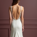 Classic Mermaid Wedding Gown with a Figure-Hugging Silhouette backless New Satin
