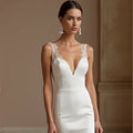 Mermaid Wedding Dress for Brides Who Love a Romantic and Sleek Design backless embroidery New Satin