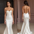 Mermaid Wedding Dress with a Figure-Hugging Fit for a Sexy Look backless New Satin