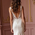 Mermaid Bridal Gown with Romantic Details for a Dreamy Wedding backless embroidery New Satin