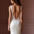 Mermaid Bridal Gown for Intimate Weddings, Reception, and Celebrations backless embroidery New Satin