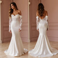 Mermaid Bridal Gown with a Flattering Fit for Hourglass Brides backless embroidery New Satin