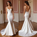 Mermaid Bridal Gown with a Luxe Touch for Sophisticated Brides backless New Satin