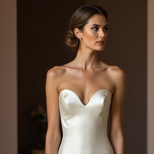 Elegant Mermaid Wedding Dress for Brides Who Love a Modern Look backless mesh New Satin