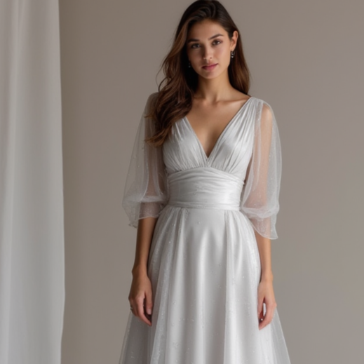 Classic Grey Evening Dress & Prom Dress with Bold Train for Maximum Drama grey mesh New Satin