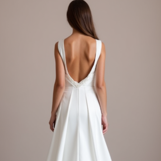 Stunning White Mermaid Wedding Dress with a Lace Bodice and Fitted Skirt backless New Satin white