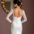 Timeless White Mermaid Wedding Dress with a Corset Back for a Secure Fit backless mesh New Satin white