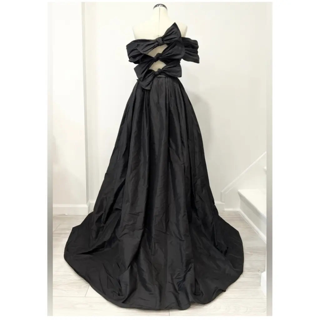 Black Satin Prom Dresses Off the Shoulder A-line فساتين السهرة Elegant Sleeveless Floor-Length vestidos verano moda