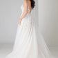 Embroidered & Beaded Vine Lace Wedding Dress Bow Satin Court Train Dress Vestido De Novia Bridal Gown Skirt