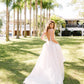 Embroidered & Beaded Vine Lace Wedding Dress Bow Satin Court Train Dress Vestido De Novia Bridal Gown Skirt