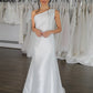 Narrow A-Line Style Skirt Vestido De Novia Wedding Dress Bridal Gown Skirt Bow Satin Court Train Dress