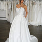 Reinforced Centre Back zipper Bridal Gown Skirt Wedding Dress Vestido De Novia Bow Satin Court Train Dress