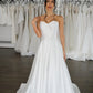 Reinforced Centre Back zipper Bridal Gown Skirt Wedding Dress Vestido De Novia Bow Satin Court Train Dress