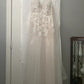 BOHO Hochzeitskleid Eine Linie Spitze Spaghetti -Gurt Braut Kleiderseite Split Long Beach Hochzeitskleid für Frauen