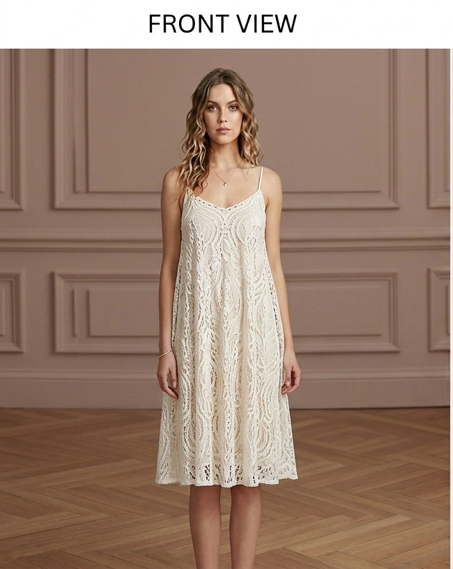 Bohemian Lace Wedding Dress Open Back Short Summer Bridal Wear