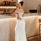 Romantic Bow Back with Extended Train Tails Wedding Dress Satin Bridal Gown Skirt Vestido De Novia Bow Court Train Dress