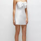 Super Cute Little White Dress Satin Vestido De Novia Court Train Bow Bridal Gown Wedding Dress Skirt Dress