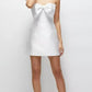 Super Cute Little White Dress Satin Vestido De Novia Court Train Bow Bridal Gown Wedding Dress Skirt Dress