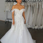 Detachable Off-the-Shoulder Tulle Lace Sleeves Wedding Dress Vestido De Novia Bow Satin Court Train Dress Bridal Gown Skirt