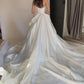 Classic Wedding Dress with  Detachable Huge Bow Satin Vestido De Novia Skirt Court Train Mermaid Simple Bow PrincessDress Bridal Gown