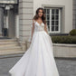 Puffy Sleeve Lace Wedding Dresses Plus Size Boho Bridal Gowns Princess Tulle Wedding Gown Beach Party Dress Illusion