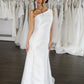 Narrow A-Line Style Skirt Vestido De Novia Wedding Dress Bridal Gown Skirt Bow Satin Court Train Dress