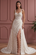 The Wedding Dress Lace Corset Gown with Statement Bow Custom Size